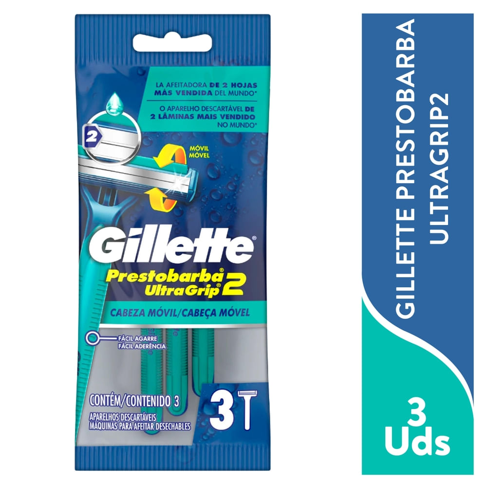 Prestobarba Gillette Ultra Grip2 Con Cabeza Movil