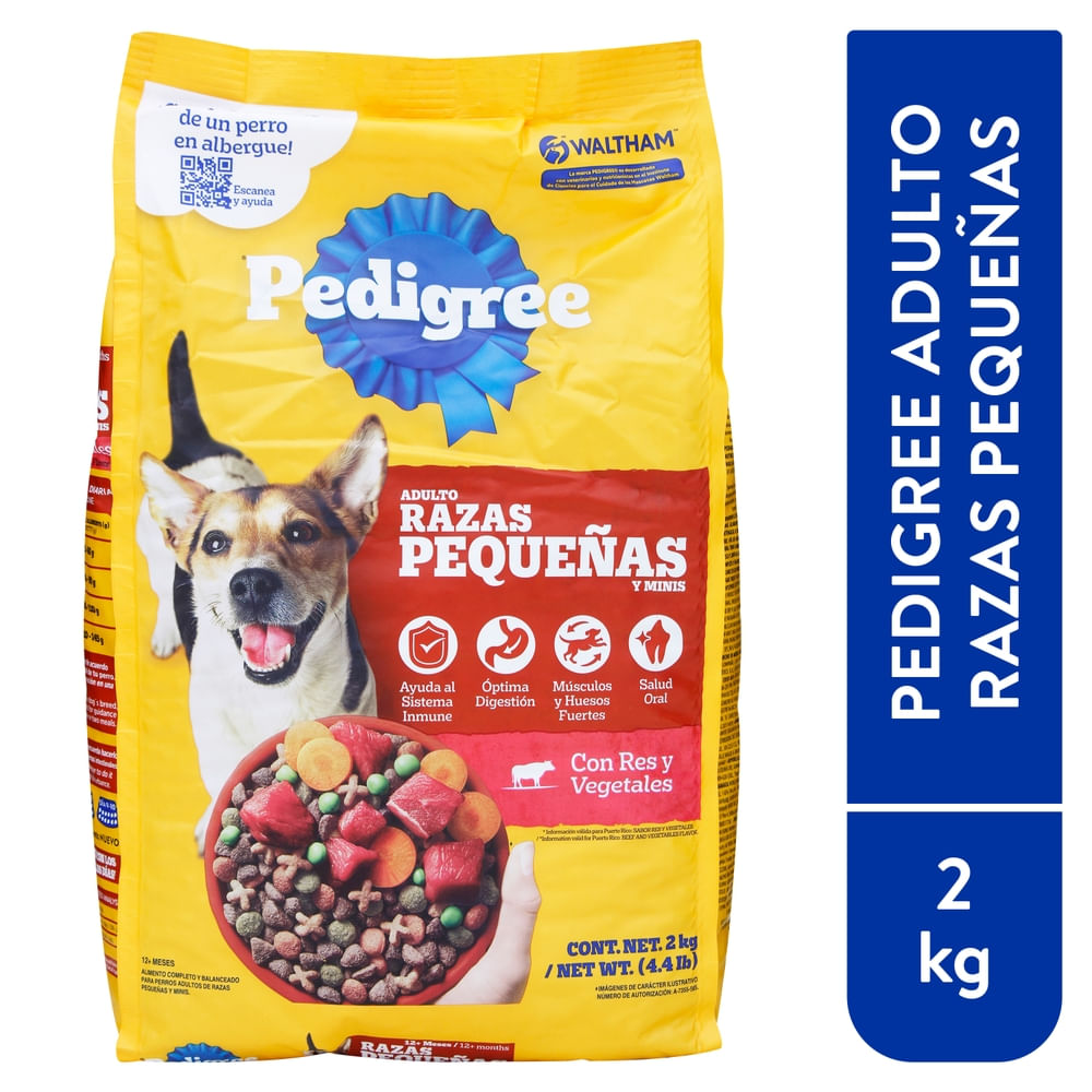 Alimento Seco Para Perros De Razas Pequeñas Pedigree Res y Vegetales - 2 kg
