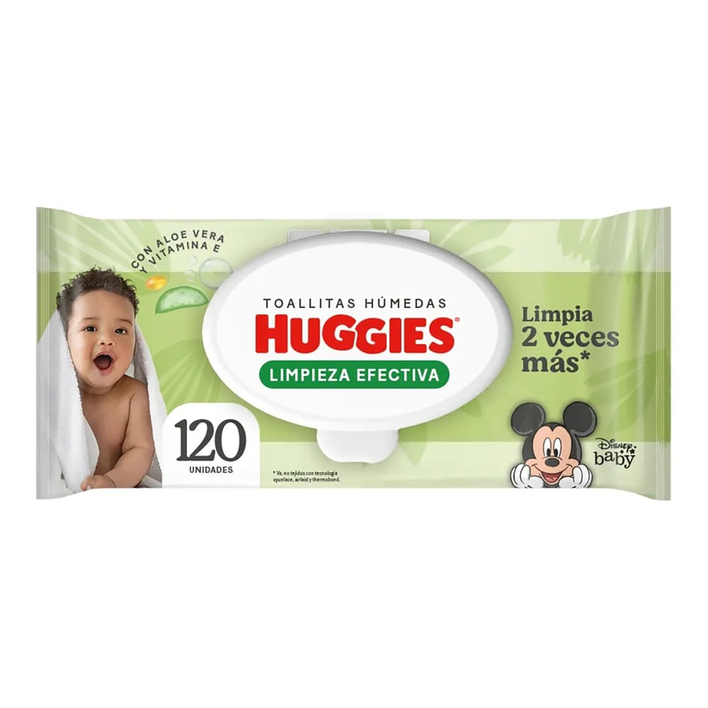 Toallas Húmedas Huggies Limpieza Efectiva - 120 Unidades