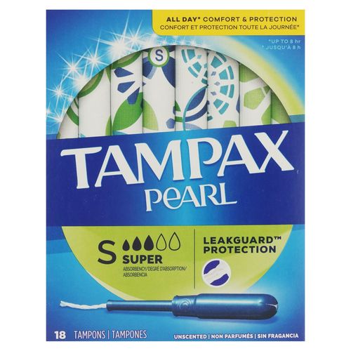 Tampones Tampax Pearl Super Absorbentes 8 Unidades