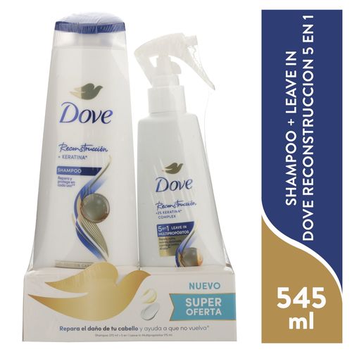 Pack Dove Shampoo Reco 370 ml  Multi 175 ml + 545 ml