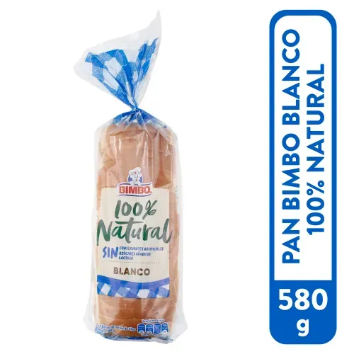Pan Blanco Natural Bimbo 580 Gr