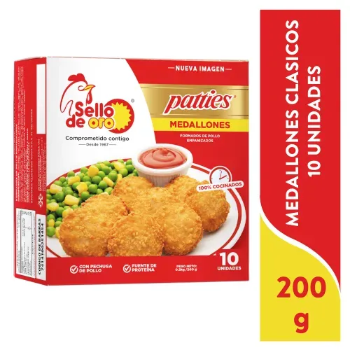 Medallones Sello Oro Clasicas 10 Unidades - 200 g