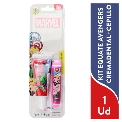 Kit Equate Avengers Crema- 24 ml + Cepillo - 1 Unidad