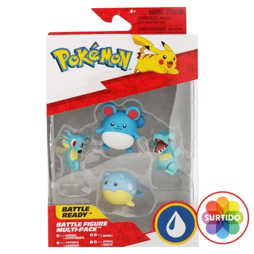 Figura Pokémon de batalla - 4 Pzas