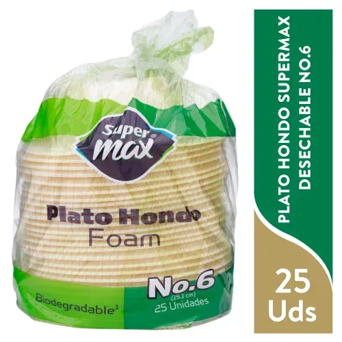 Plato Supermax N6 Hondo Foam 25Ea