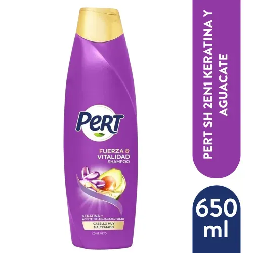 Shampoo Pert 2En1 Keratina y Aguacate - 650 ml