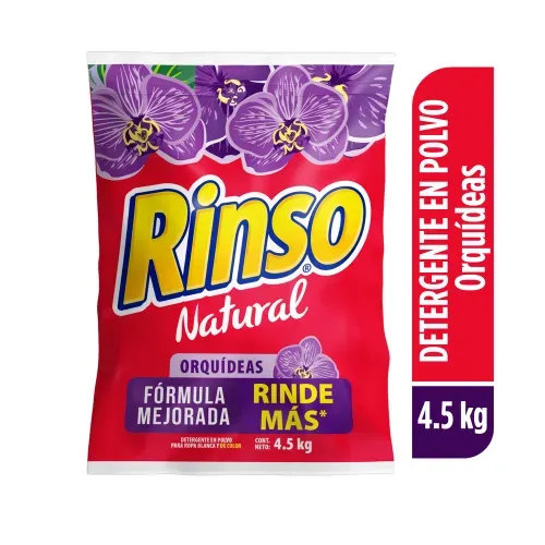 Detergente en Polvo Rinso Natural Orquideas-4.5 kg