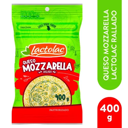 Queso Mozzarella Lactolac Rallado 400g