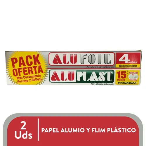 Pack Alu Foil Alu Plast 2 Rollos 2 Unidad