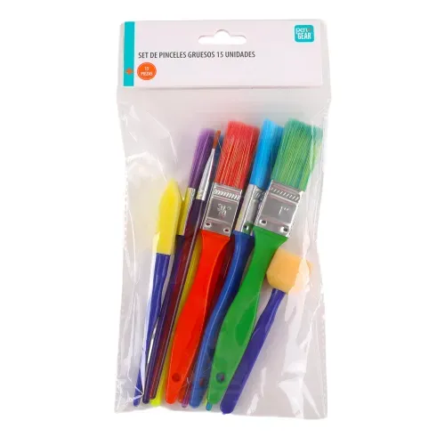 Kit de arte Pen Gear, incluye brochas y pinceles de esponjas -15 pzas