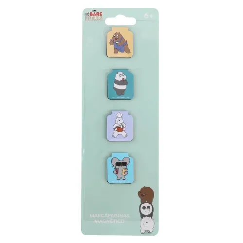 Bare Bears 4 Marcadore De Libros Magneti