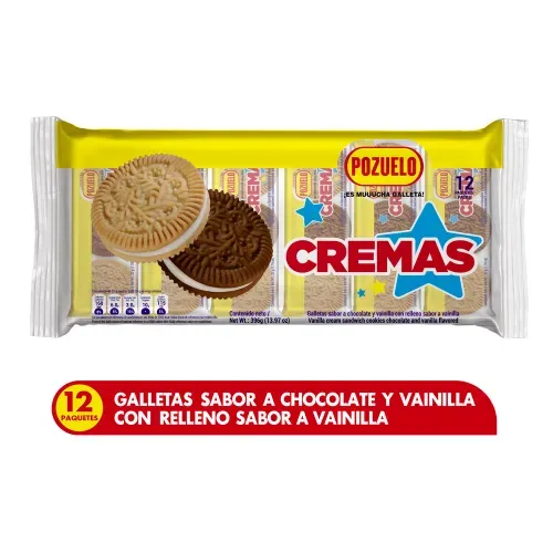 Galletas Pozuelo Cremas Estrella - 396 g