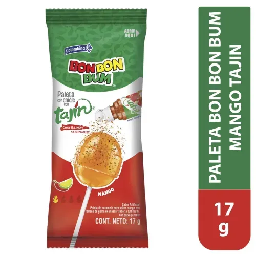 Paleta Colombina Bom Bom Bum mango tajín - 17 g