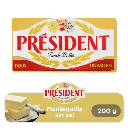 Mantequilla President sin sal cremosa - 200 g