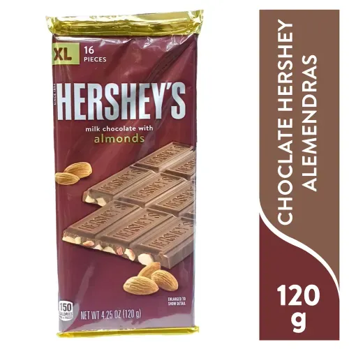 Chocolate Hersheys Xl Almond 120 Gr