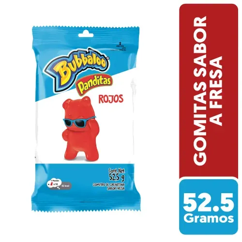 Gomita Bubbaloo Panditas Rojos 52.5g