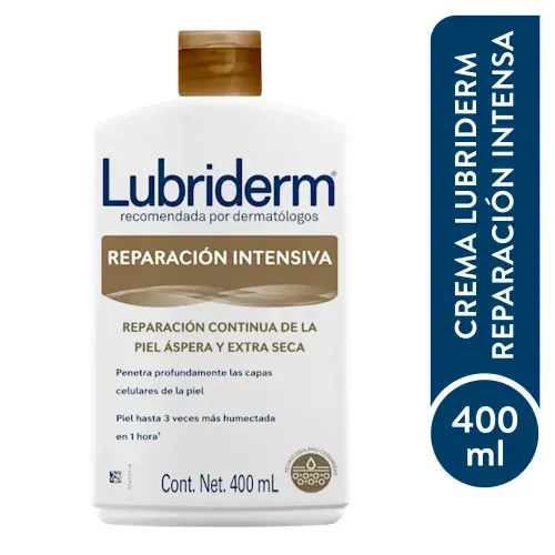 Crema Corporal Lubriderm Reparación Intensiva, Piel Áspera O Extra Seca - 400 ml