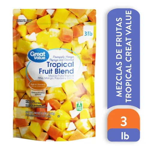 Mezcla De Frutas Tropicales Great Value Congeladas - 1.36 kg