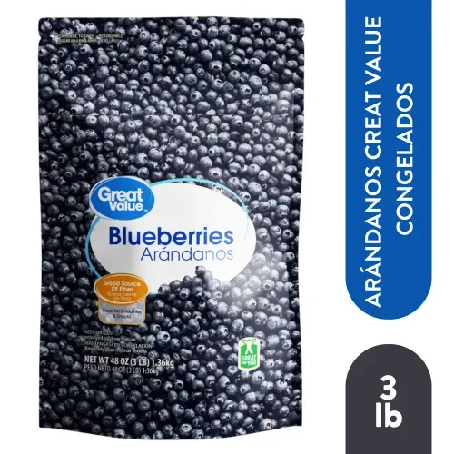 Arándanos Great Value Congelados - 1.36 kg