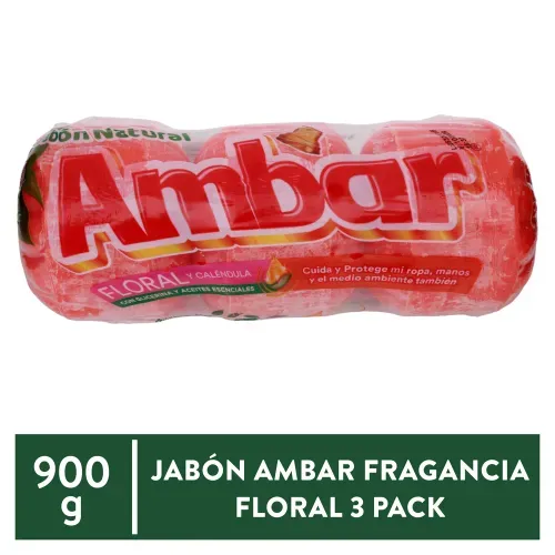 Jabon Ambar Floral 3Pack 900 g