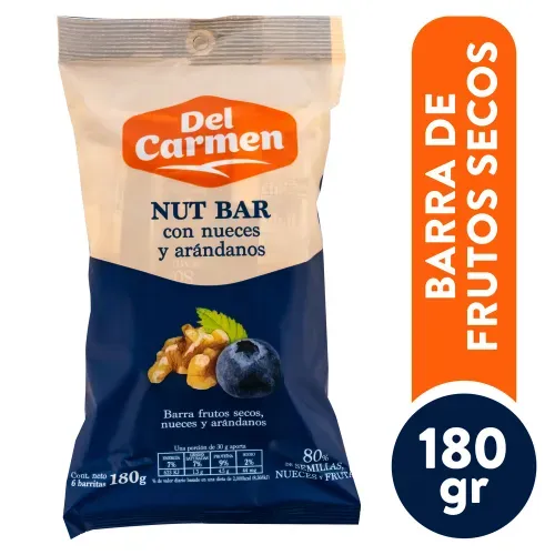 Barra Del Carmen nuez y arándano - 138 g