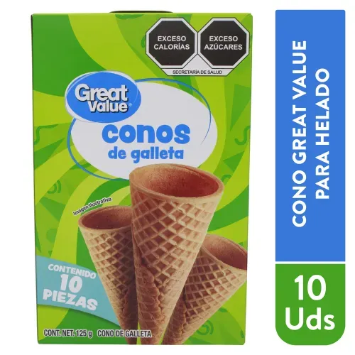 Cono Great Value Para Helado 10 Unidades - 125 g
