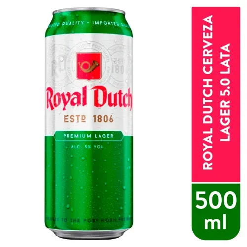 Cerveza lager Royal Dutch 5.0 Lata - 500 ml