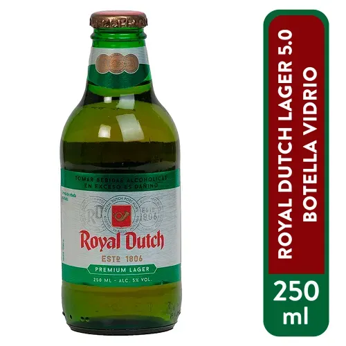 Cervezal ager Royal dutch  5.0 Botella vidrio - 250 ml