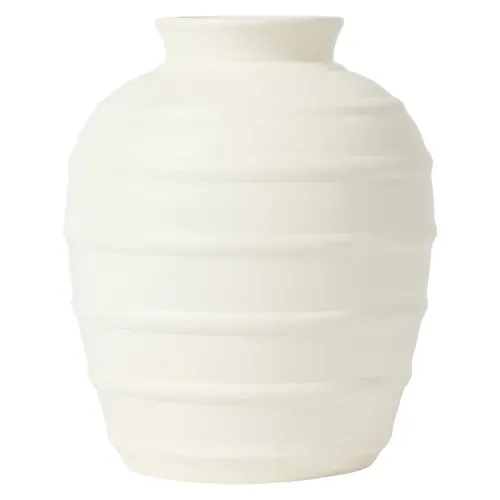 Ht Florero Ceramica Blanco 24cm