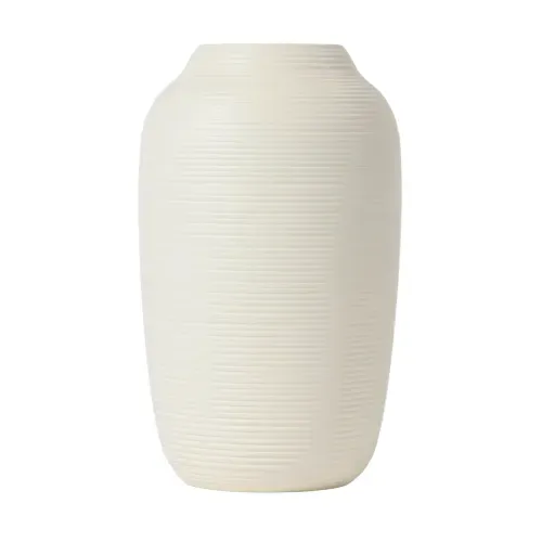 Ht Florero Ceramica Blanco 18cm