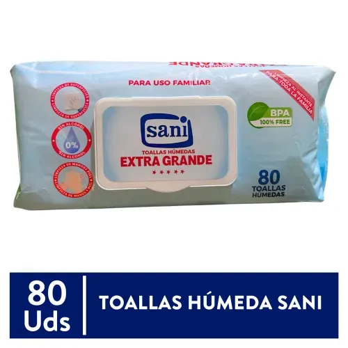 Toalla Humeda Sani 80 Hojas Ea