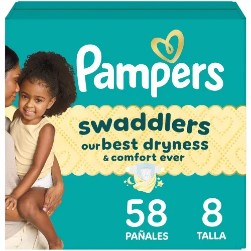 Pañales Pampers Swaddlers Talla 8 14+ kg - 58 Uds