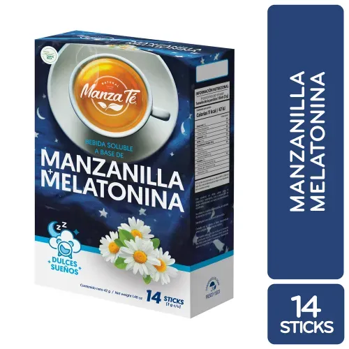 Bebida Soluble Manza Té Manzanilla Melatonina caja 14 Uds - 42 g