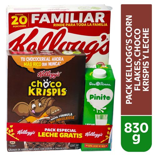 Cereal Kellogg's Corn Flakes Choco Leche - 830 g